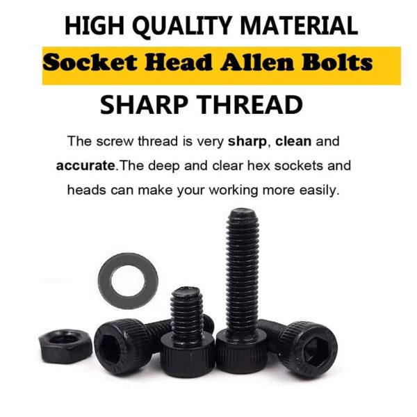 823-Pcs-M3-M4-M5-Dia-12.9-Grade-Hi-Tensile-Socket-Head-Allen-Bolts-Assortment-Pack-2.jpg 823 Pcs M3 M4 M5 Dia 12.9 Grade Hi Tensile Socket Head Allen Bolts With Matching Accessories Assortment Pack