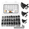 825 Pcs M3 M4 M5 Dia 10.9 Grade Hi Tensile Button Head Bolts Assortment Pack