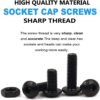 825 Pcs M3 M4 M5 Dia 10.9 Grade Hi Tensile Button Head Bolts Assortment Pack