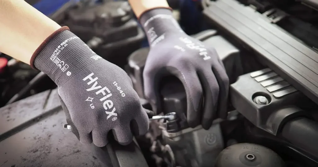 Ansell HyFlex 11 840 Safety Gloves For Mechanics