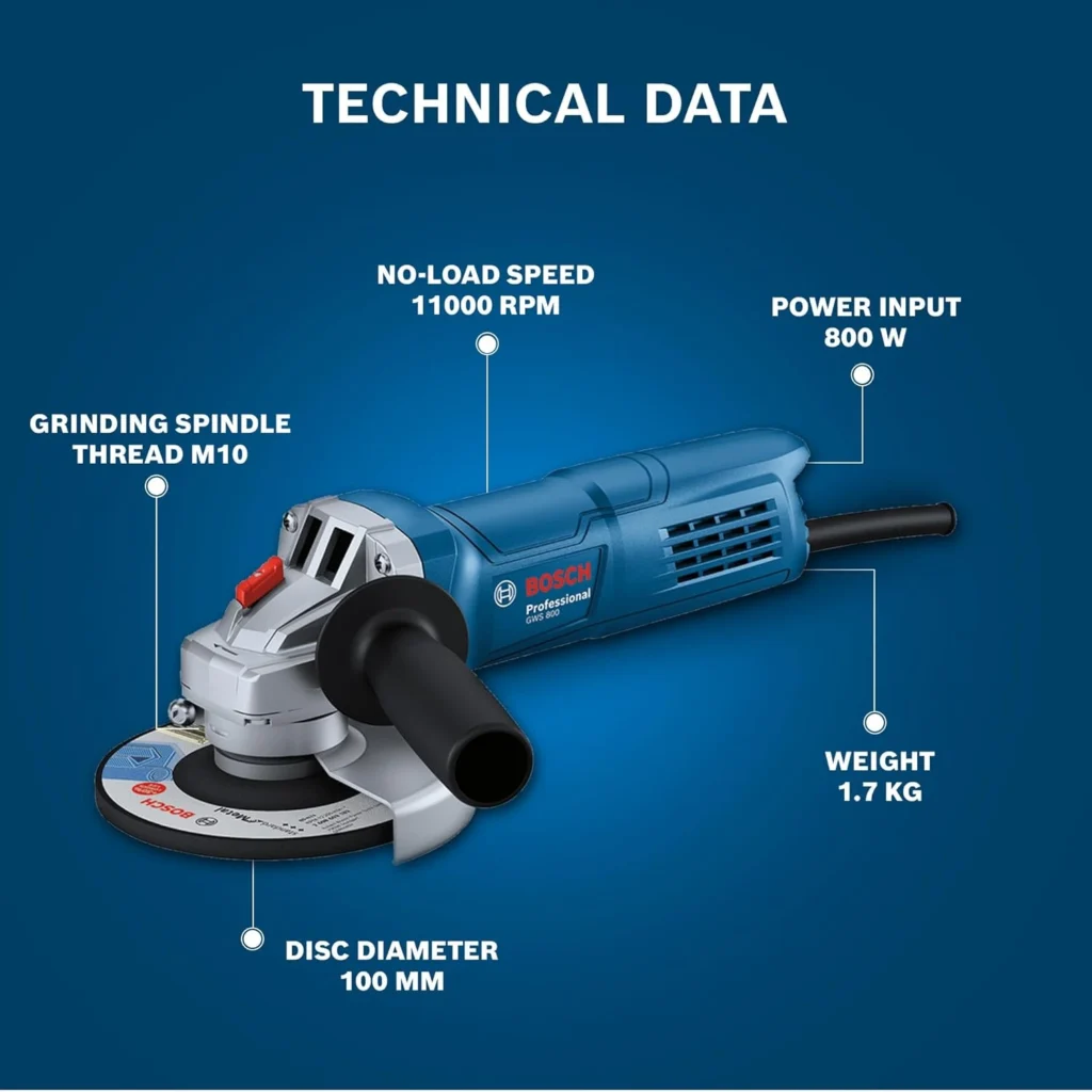 Bosch GWS 800 Angle Grinder Specifications