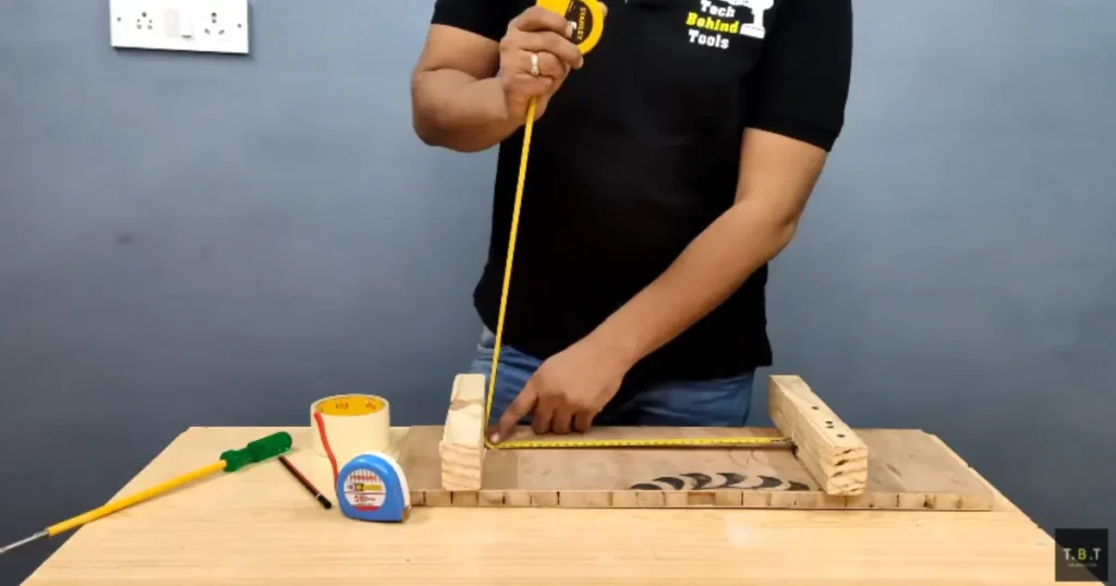 Accurate inside measurement using tape measure housing length.