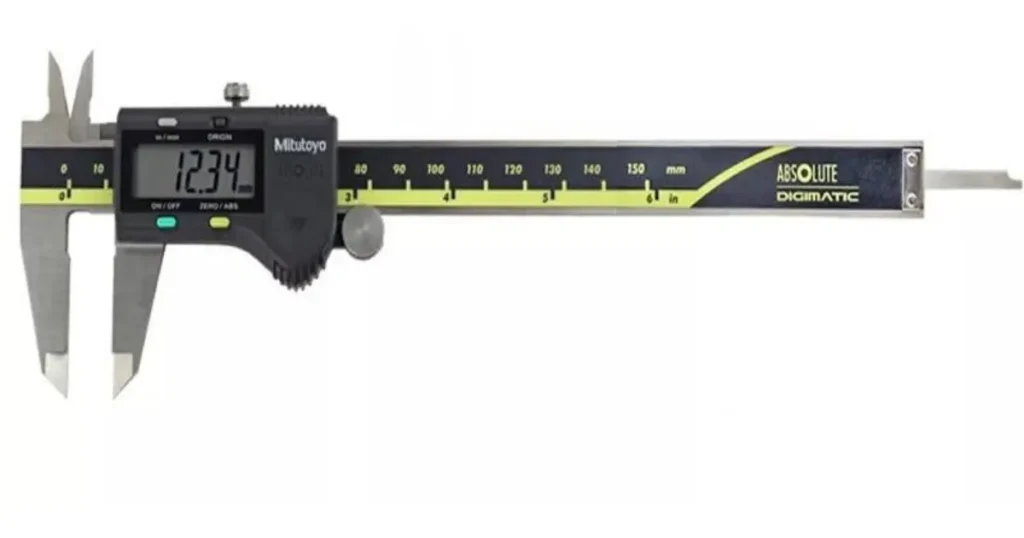 Mitutoyo caliper in a quality control laboratory