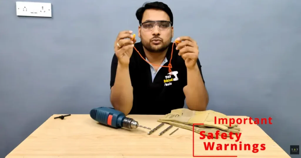 Safety First before metal drilling 