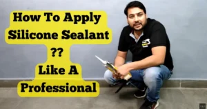 applying silicone sealant using a caulking gun