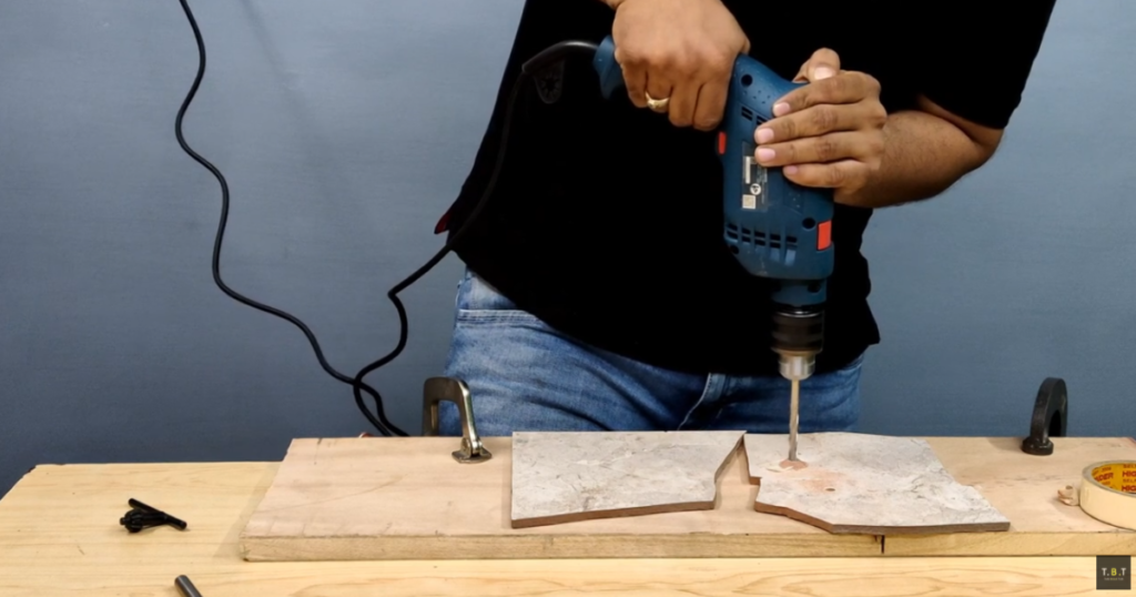 drilling ceramic tile with light pressure