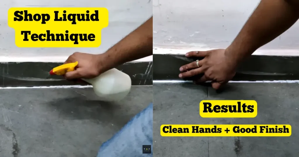 smoothing silicone sealant using soap water solution