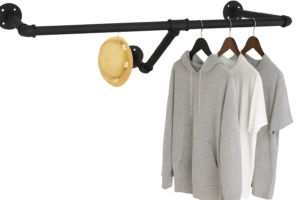 Industrial Wall Mounted Clothing Rack
