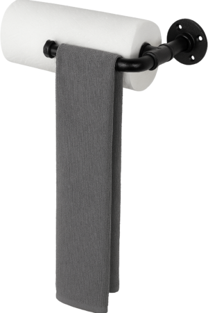 Pipe Craft TWINZ – Industrial Iron Pipe Paper Towel & Cloth Holder | Wall Mounted Dual Kitchen Roll Rack | Heavy-Duty Rustic Hardware | Matte Black Finish Pipe Craft TWINZ – Industrial Iron Pipe Paper Towel & Cloth Holder | Wall Mounted Dual Kitchen Roll Rack | Heavy-Duty Rustic Hardware | Matte Black Finish