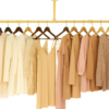 Pipecraft SKYLINQ GOLD – Extra-Long Industrial Ceiling Mounted Clothing Rack, Heavy-Duty GI Pipe for Bedroom, Boutique, and Retail Display, Premium Gold Finish