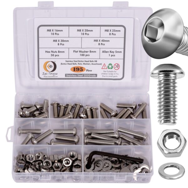 Metric M8 Stainless Steel 202 Grade Button Head Allen Bolt Metric M8 Stainless Steel 202 Grade Button Head Allen Bolt