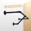 Pipe Craft ANGLO – 32-Inch Industrial Wall Mounted Clothing Rack Heavy-Duty GI Pipe Garment Bar for Bedroom, Closet, Laundry & Boutique Display Strong Metal Hanging Rod with Support Brackets Matte Black Finish