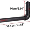 2 Pipe Craft ANGRO – 12-inch Industrial Wall Mounted Clothing Bar | Heavy-Duty Iron Pipe Garment Hanging Rod for Closet, Bedroom & Laundry | Matte Black Finish