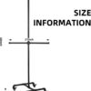 Pipe Craft TORIX – Double-Bar Industrial Clothing Rack with Wheels | Heavy-Duty GI Pipe Garment Stand | Rolling Wardrobe Organizer for Home & Retail | Matte Black Finish