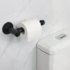3 Pipe Craft NUTO – Industrial Iron Pipe Toilet Paper Holder | Rustic Wall Mounted Tissue Holder for Bathroom | Heavy-Duty Matte Black Finish