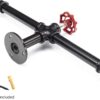 Pipe Craft REDLINQ – 12-inch Industrial Valve Towel & Tissue Holder | Iron Pipe Bar with Red Tap Handle | Rustic Vintage Wall Mounted Hardware | Black Finish