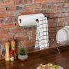 Pipe Craft TWINZ – Industrial Iron Pipe Paper Towel & Cloth Holder | Wall Mounted Dual Kitchen Roll Rack | Heavy-Duty Rustic Hardware | Matte Black Finish