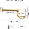 Pipe Craft RAVTO GOLD – Luxury Industrial Wall Mounted L-Shaped GI Pipe Clothing Rack Set of 2