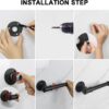 5 Pipe Craft NUTO – Industrial Iron Pipe Toilet Paper Holder | Rustic Wall Mounted Tissue Holder for Bathroom | Heavy-Duty Matte Black Finish