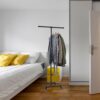 6 Pipe Craft ROLLVIX – Industrial Rolling Clothing Rack | Heavy-Duty GI Pipe Garment Stand with Wheels | Mobile Apparel Organizer for Bedroom, Boutique, Laundry & Retail Display | Adjustable Height | Matte Black Finish