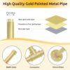 Pipe Craft SKYLINQ GOLD – Extra-Long Luxury Industrial Ceiling Mounted Clothing Rack, Heavy-Duty Gold GI Pipe Overhead Garment Hanging System for Bedroom, Closet, Walk-In Wardrobe, Laundry Room, Boutique and Retail Display, Premium Gold Finish