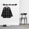 Pipe Craft BRONX – Industrial Iron Pipe Wall Hook Rack | 5-Hook Heavy-Duty Coat & Bag Hanger | Rustic Vintage Wall Mounted Organizer | Matte Black Finish