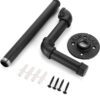 Pipe Craft RAVTO BLACK – Industrial Wall Mounted L-Shaped GI Pipe Clothing Rack Set of 2