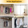 Pipe Craft SKYLINQ – Extra-Long Industrial Ceiling Mounted Clothing Rack, Heavy-Duty GI Pipe Overhead Garment Hanging System for Bedroom, Closet, Laundry, Walk-In Wardrobe, Boutique and Retail Display, Matte Black Finish
