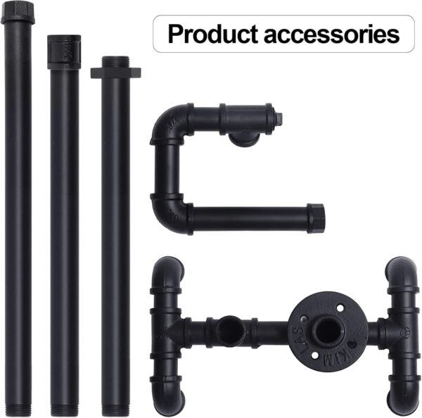 Pipe Craft GRUNDO – Industrial Free-Standing Toilet Paper Holder with Storage | Heavy-Duty Iron Pipe Bathroom Stand | Fits Standard & Jumbo Rolls | Matte Black Rustic Design Pipe Craft GRUNDO – Industrial Free-Standing Toilet Paper Holder with Storage | Heavy-Duty Iron Pipe Bathroom Stand | Fits Standard & Jumbo Rolls | Matte Black Rustic Design
