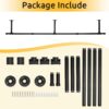 Pipe Craft SKYLINQ – Extra-Long Industrial Ceiling Mounted Clothing Rack, Heavy-Duty GI Pipe Overhead Garment Hanging System for Bedroom, Closet, Laundry, Walk-In Wardrobe, Boutique and Retail Display, Matte Black Finish