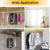 Pipe Craft SKYLINQ GOLD – Extra-Long Luxury Industrial Ceiling Mounted Clothing Rack, Heavy-Duty Gold GI Pipe Overhead Garment Hanging System for Bedroom, Closet, Walk-In Wardrobe, Laundry Room, Boutique and Retail Display, Premium Gold Finish