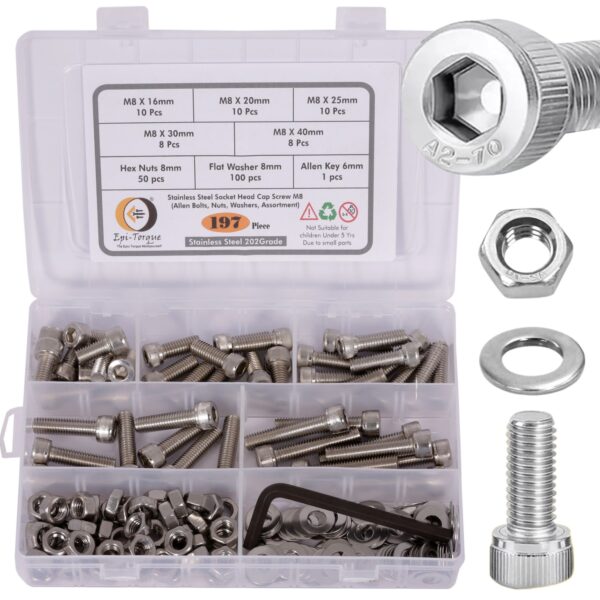 Metric M8 Stainless Steel 202 Grade Allen Bolt