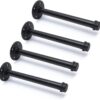 Pipe Craft HOLDY – 1/2” Industrial Pipe Shelf Brackets (Set of 4) | Rustic Wall Mounted DIY Floating Shelf Brackets | Heavy-Duty Iron Pipe Design for 6–12 Inch Boards | Matte Black Finish