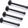 Pipe Craft HOLDY – 1/2” Industrial Pipe Shelf Brackets (Set of 4) | Rustic Wall Mounted DIY Floating Shelf Brackets | Heavy-Duty Iron Pipe Design for 6–12 Inch Boards | Matte Black Finish