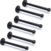 Pipe Craft HOLDY – 1/2” Industrial Pipe Shelf Brackets (Set of 6) | Rustic Wall Mounted DIY Floating Shelf Brackets | Heavy-Duty Iron Pipe Design for 6–12 Inch Boards | Matte Black Finish