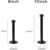 4 Pipe Craft HOLDY – 1/2” Industrial Pipe Shelf Brackets (Set of 2) | Rustic Wall Mounted DIY Floating Shelf Brackets | Heavy-Duty Iron Pipe Design for 6–12 Inch Boards | Matte Black Finish