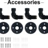 Pipe Craft KALTOR – 1/2” Industrial Style Wall Mounted Towel & Robe Hooks (Set of 4) | Rustic Iron Pipe Hook Kit for Bathroom, Kitchen & Entryway | Heavy-Duty DIY Style | Matte Black Finish