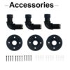 9 Pipe Craft KALTOR – 1/2” Industrial Style Wall Mounted Towel & Robe Hooks (Set of 3) | Rustic Iron Pipe Hook Kit for Bathroom, Kitchen & Entryway | Heavy-Duty DIY Style | Matte Black Finish